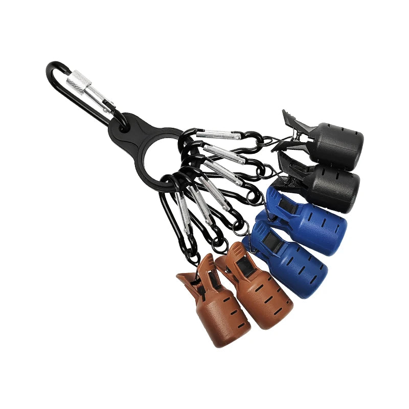 Squid Jig Bait Protector Kit - 6-Piece Egi Hook Covers with Carabiner