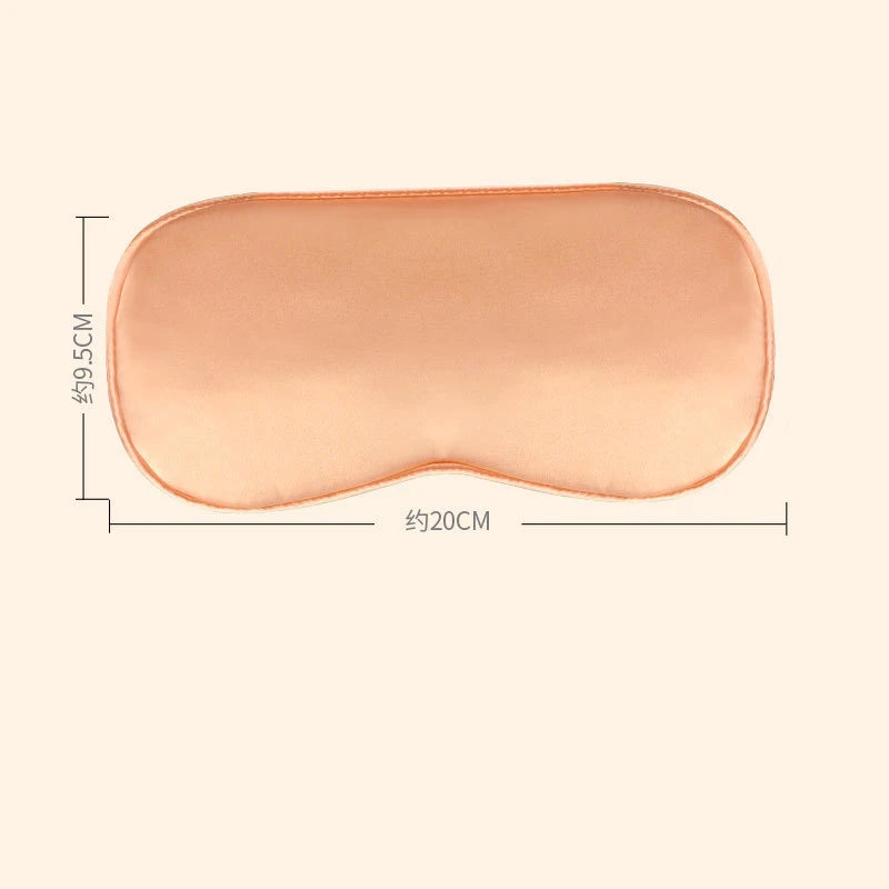 Silk USB Heated Eye Mask — Hot Steam Compress, Temperature-Controlled Sleep Blindfold for Comfortable Rest