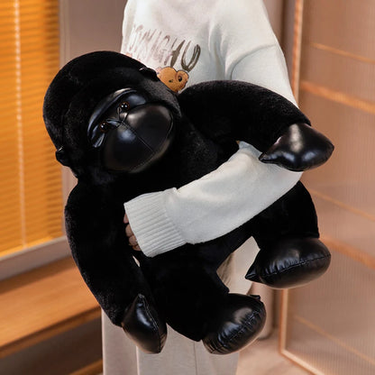 35/50/65cm Big Black Gorilla Plush Toy – Cute Stuffed King Kong Monkey for Birthday Gifts