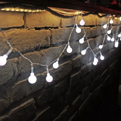 10M LED Ball String Lights – Outdoor Fairy Garland Bulb Lights for Garden, Wedding, Party & Christmas Home Decoration