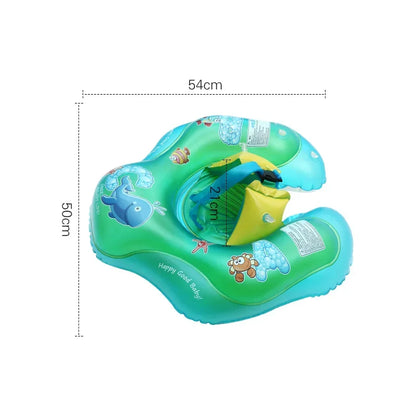 Kids Inflatable Swim Ring - Cartoon Swimming Pool Float for Babies and Children, Pool Parties & Bath Time