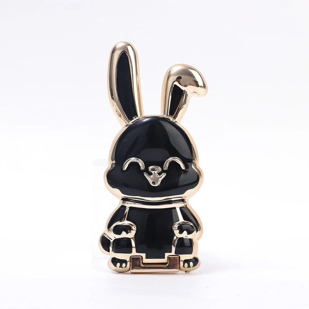 Universal Bunny Phone Ring Holder – 2-in-1 Foldable Cellphone Stand with Cute 3D Rabbit Finger Bracket