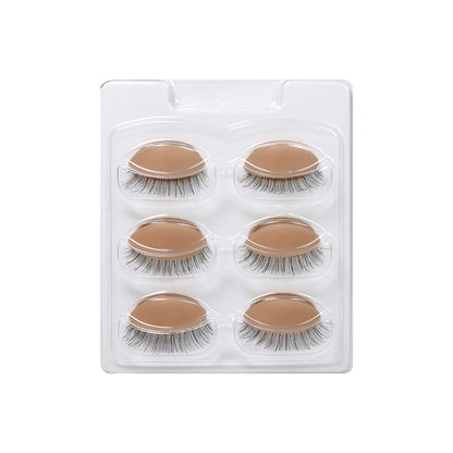 GLAMLASH Mini Lash Practice Head – Flat Model for Eyelash Extension Training with Removable Replacement Eyelids