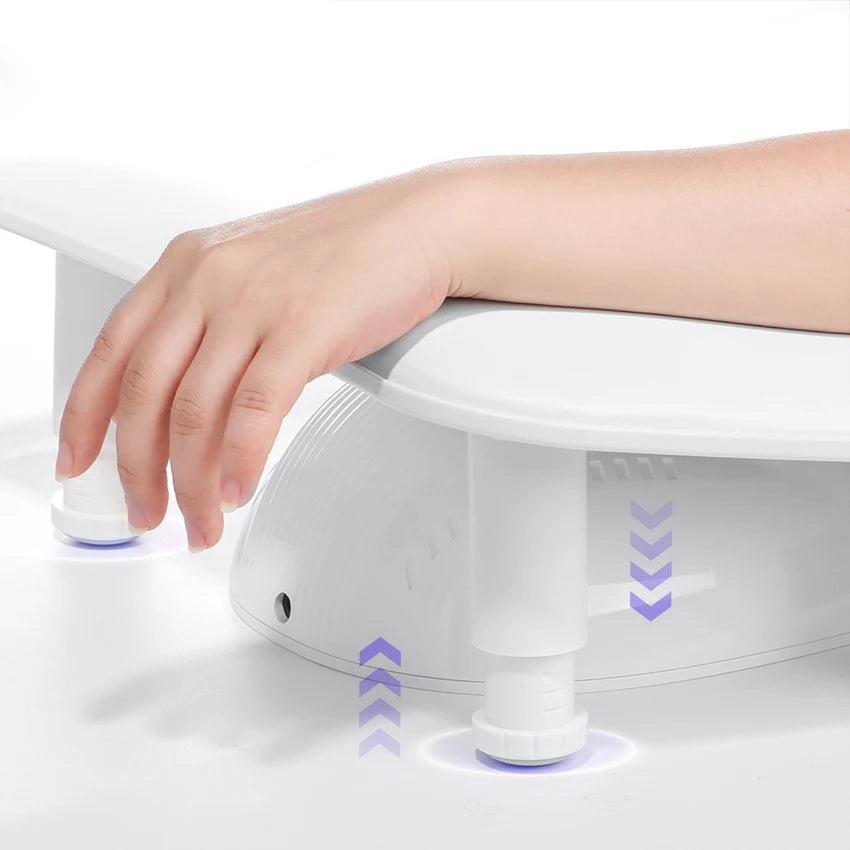 U-Shaped Nail Arm Rest Stand - Adjustable Manicure Pillow with Microfiber PU Leather Cushion for Hand Rest