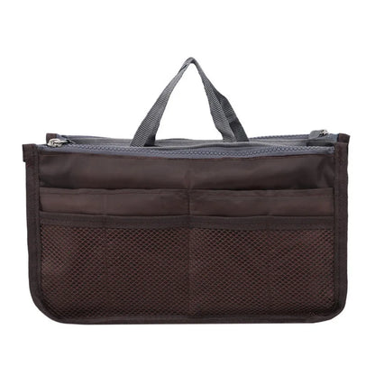 Women’s Nylon Makeup Organizer Insert Bag – Large Capacity Travel Cosmetic Handbag Liner & Tote Purse Organizer for Ladies