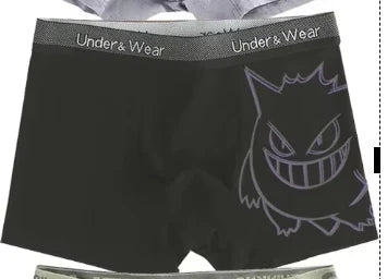 Pokemon Anime Men's Boxer Briefs — Charmander, Charizard, Bulbasaur, Gengar & Pikachu Antibacterial Underwear Shorts Gift