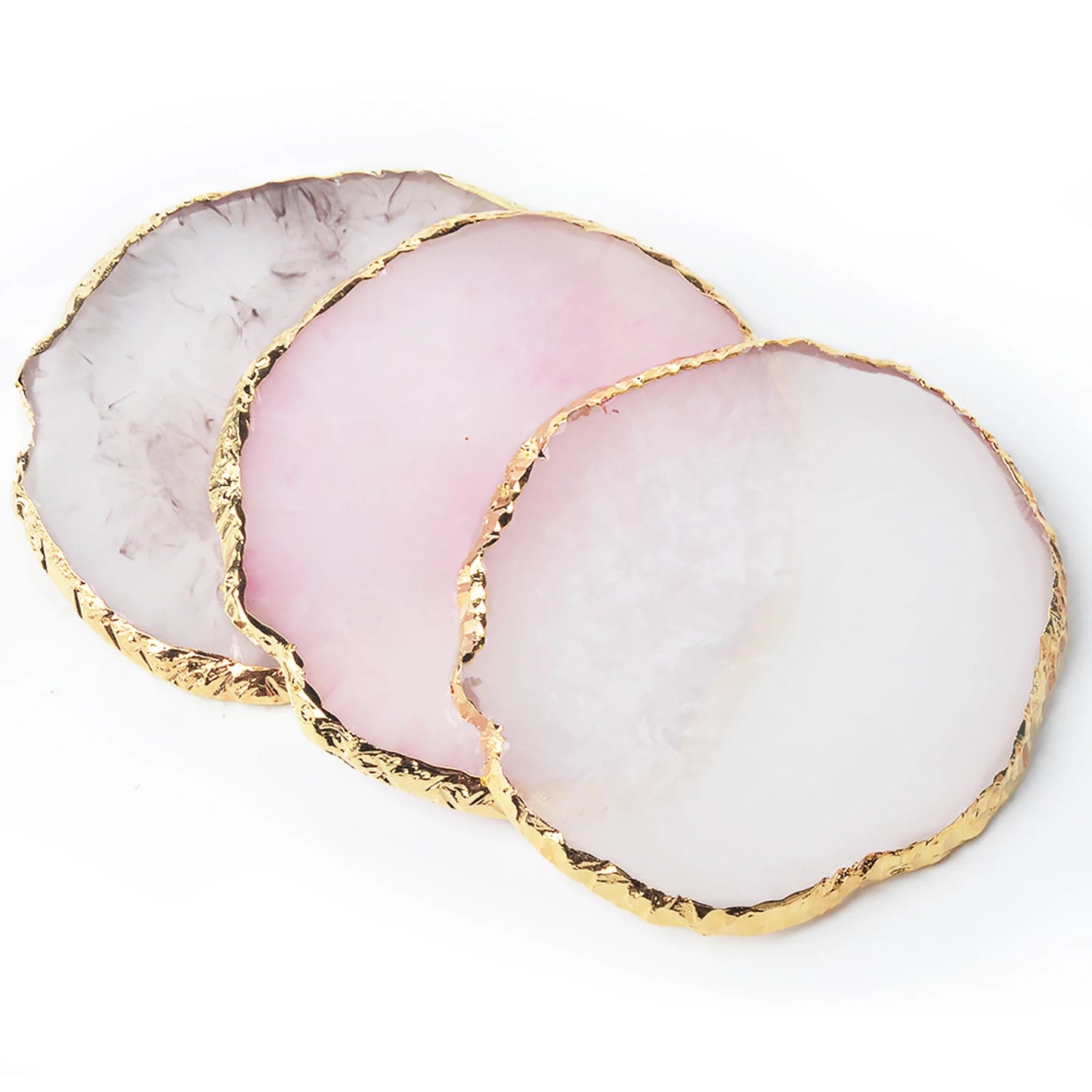 1PC Round Resin Agate Stone Nail Art Palette: False Nail Tips Mixing Color Drawing Pallet - Gel Polish Display Shelf Manicure Tool