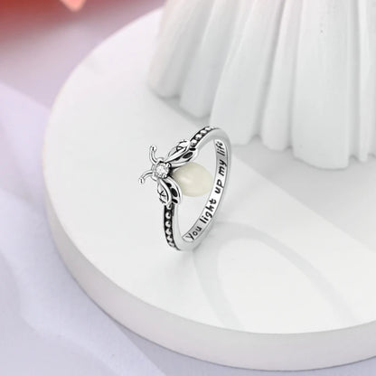 Glow-in-the-Dark Firefly Rings for Boys & Girls - DIY Animal Jewelry Accessories, Summer Gift for Women