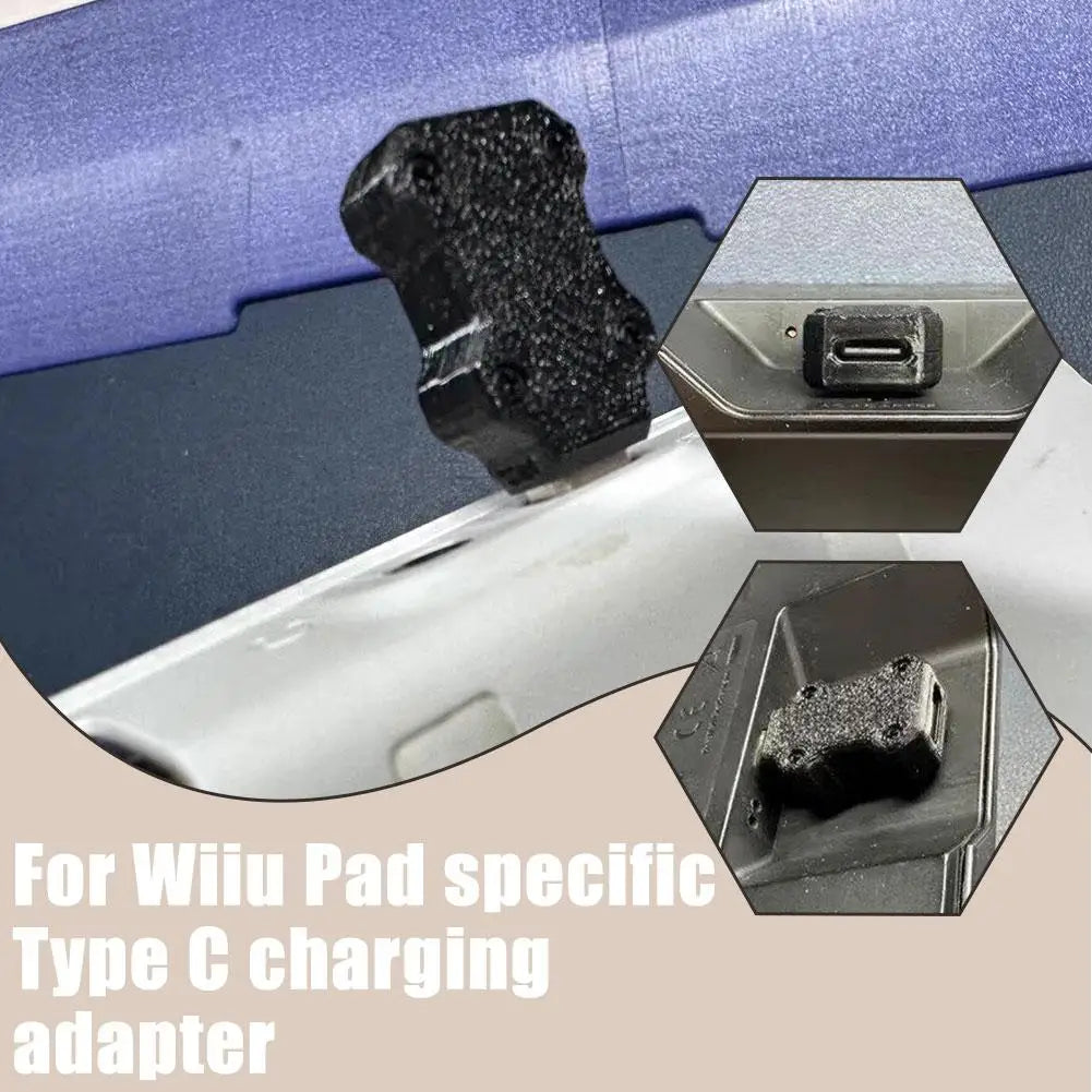 3D Printed Wii U GamePad Type-C Charger Adapter - Precision Fit Fast Charging Drop-Resistant Design