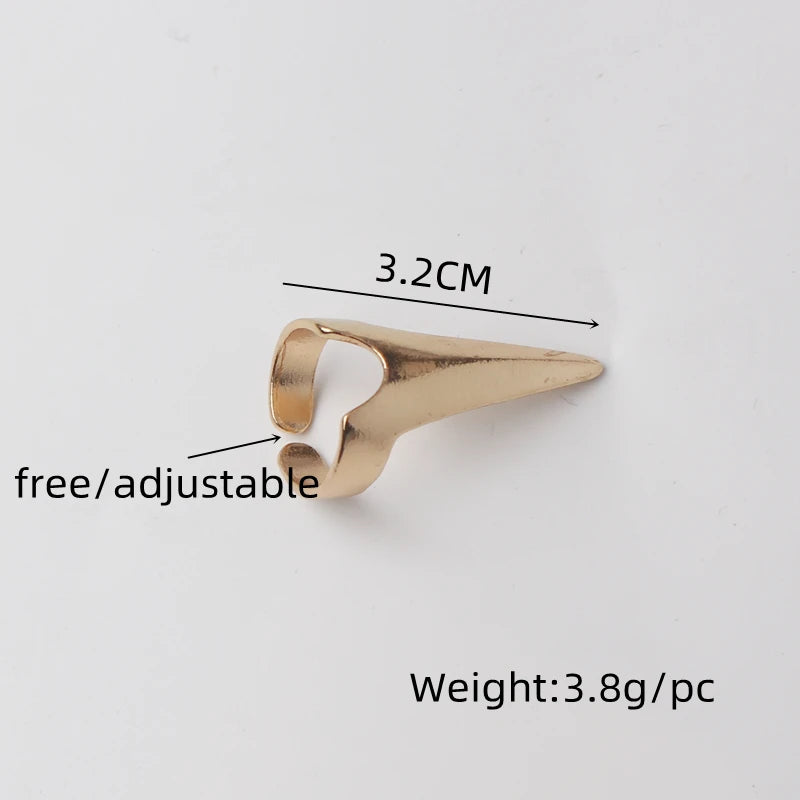 10pcs Retro Punk Gothic Claw Rings – Adjustable Talon Finger Spike Jewelry for Rock, Party, and Cosplay Gift