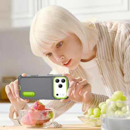 Heavy Duty Armor Phone Case for iPhone – Shockproof Stand Cover with Kickstand for iPhone 11 to 17 Series