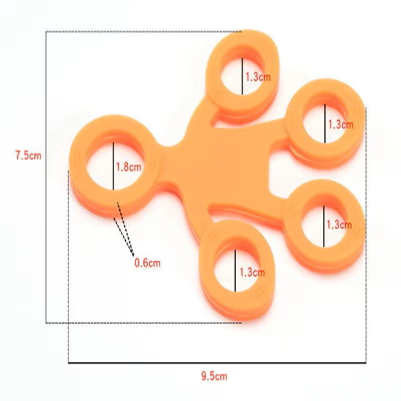 Silicone Finger Stretcher Trainer – 5-Finger Hand Grip Strength & Rehabilitation Exercise Tool for Musicians, Climbers & Therapy Use
