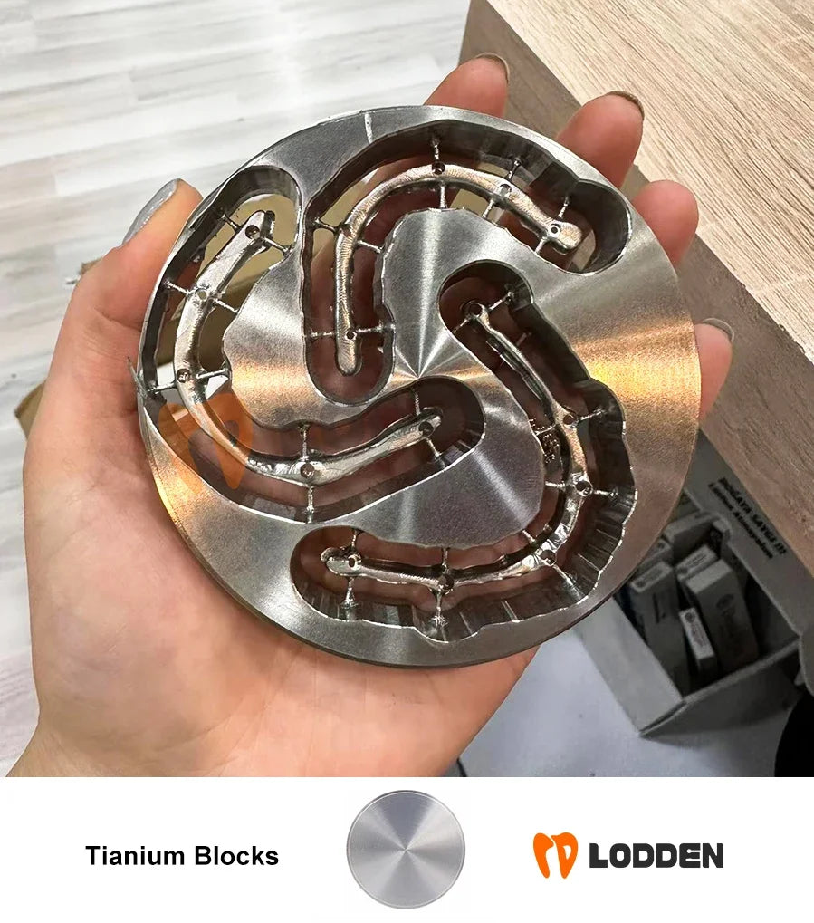LODDEN 98mm GR2/GR5 Dental Titanium Disc — CAD/CAM Milling Block for Implants, Abutments & Dental Framework
