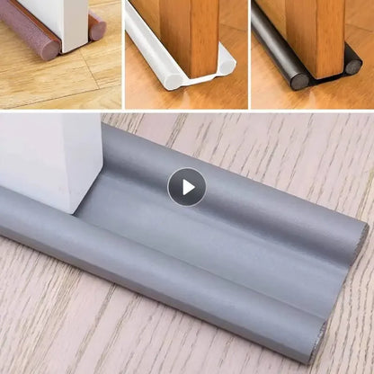 Windproof Seal Strip Draught Excluder - Double Protector Door Bottom Guard for Dust-Proof, Soundproofing - Doorstop Blocker