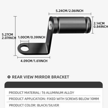 1/2PCS Motorcycle & Bicycle Phone Holder – Rearview Mirror Extender Bracket Conversion Mount Accessory