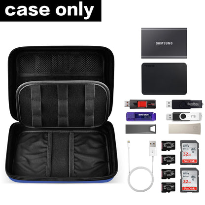 USB Flash Drive Case - Thumb Drive Holder Organizer - Memory Card Storage Bag for SD SDXC SDHC Cards - Electronic Accessories Box