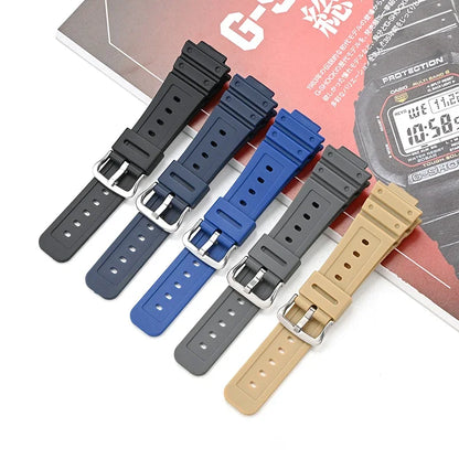 Rubber Resin Watch Case and Strap for Casio G-Shock - Replacement Band for DW-5600, GW-M5610, GW-B5600 and G-5600 Models