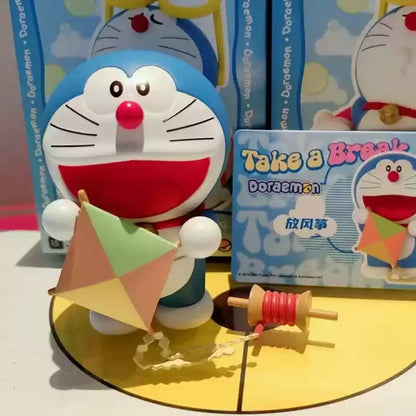 Genuine Doraemon Take a Break Series Blind Box Figures – Kawaii Anime Desktop Decor Toy, Room Ornament & Birthday Gift Collectible