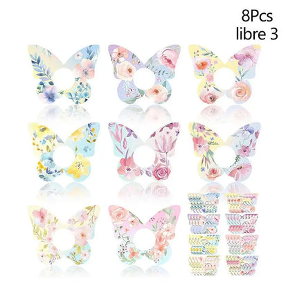 Blood Glucose Sensor Adhesive Patches - Invisible Sensor Fixing Stickers in 5 or 8-Piece Sets, Wildflower Designs