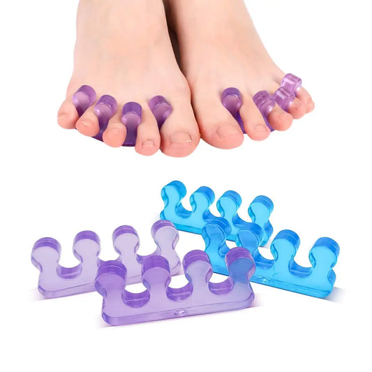 Soft Silicone Toe Separators - Flexible Finger Spacers for Pedicure, Nail Polish, Foot Care & Toe Alignment