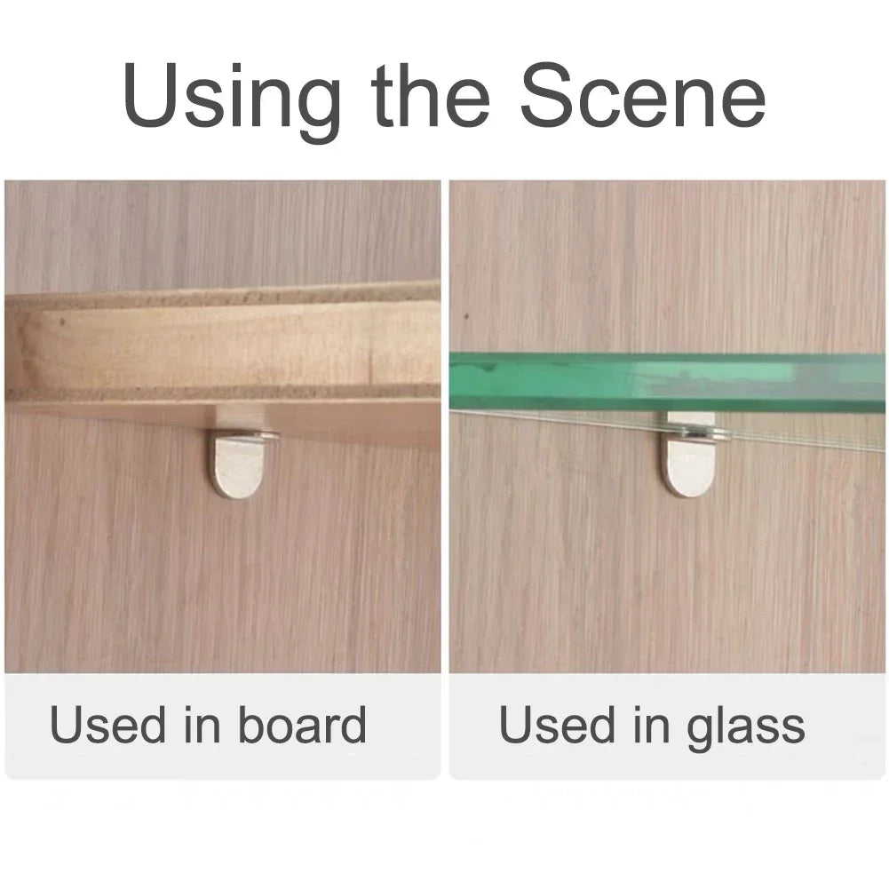20pcs 5mm L-Shaped Shelf Support Studs – Wooden & Glass Board Brackets for Cabinets and Furniture