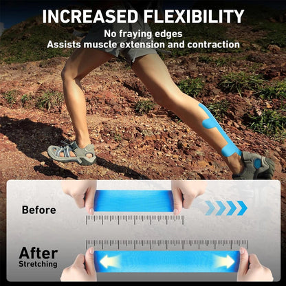 Kinesiology Achilles Tendon Tape - 10-Piece Elastic Athletic Support for Ankle and Achilles
