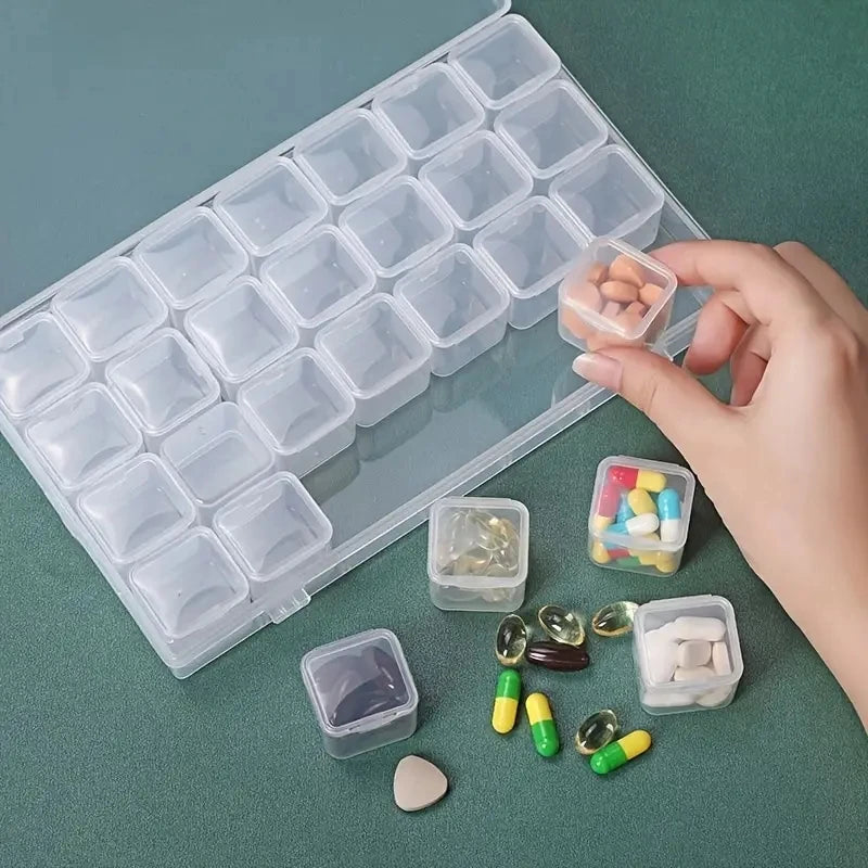Multifunctional Transparent Storage Box Set - Ideal for Rice, Beads, Pills & Diamond Paintings, Convenient Organizer