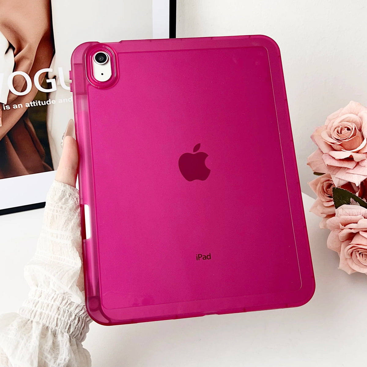 PC + TPU iPad Protective Case with Stand - Hard Cover for iPad 5th–10th Gen, Air, Pro 11 & Mini Models