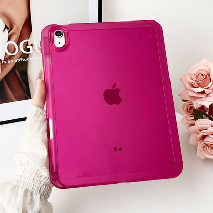 PC + TPU iPad Protective Case with Stand - Hard Cover for iPad 5th–10th Gen, Air, Pro 11 & Mini Models