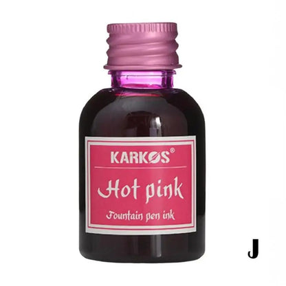 Pure Colorful Fountain Pen Ink — High-Quality 20/30/70ml Refill for Calligraphy, Writing & School Stationery