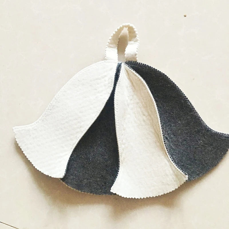 Felt Head Protection Shower Cap – Russian Style Sauna Hat for Heat & Steam, Sauna Vaporarium Accessories