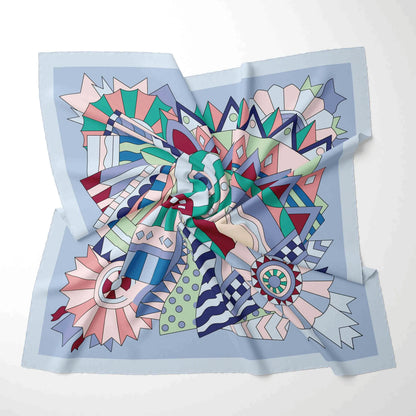 70x70cm Chiffon Square Scarf - 2025 Printed Foulard Neck & Hair Fashion Accessory for Women