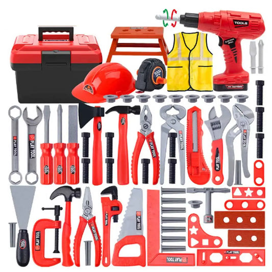 Kids Tool Set - Toy Drill Construction Pretend Play Kit for Toddler Boys & Girls Learning Gift