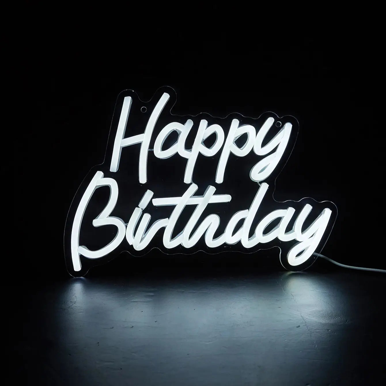 Chi-buy LED Neon Happy Birthday Sign – USB Powered 3D Wall Art Night Light for Bedroom and Living Room Decor