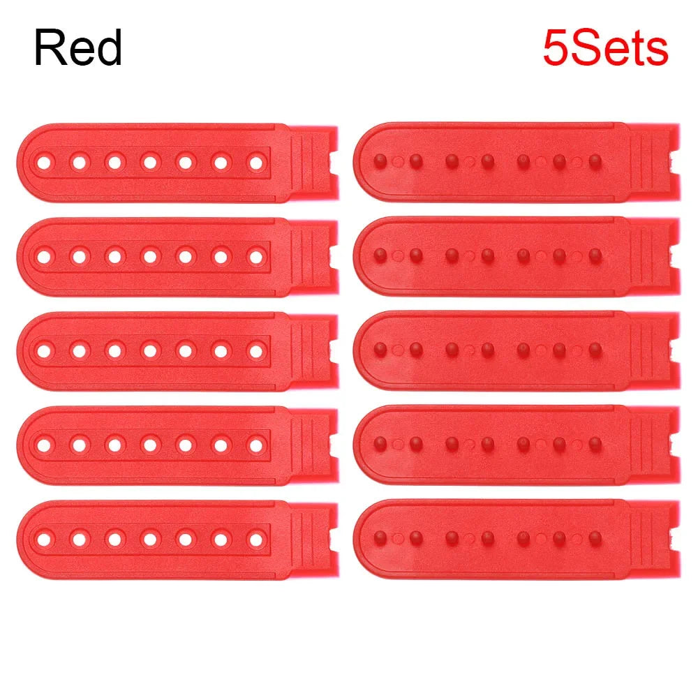 5 Sets Snapback Strap Replacement - 7 Hole Colorful Hat Repair Buckle Clips for Baseball Cap Accessories