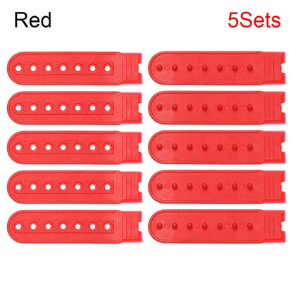 5 Sets Snapback Strap Replacement - 7 Hole Colorful Hat Repair Buckle Clips for Baseball Cap Accessories