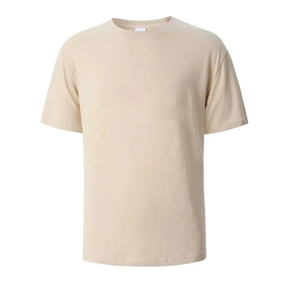 Heavyweight 100% Cotton T-Shirt - Thick Knit Round Neck Short Sleeve Tee 500/300g