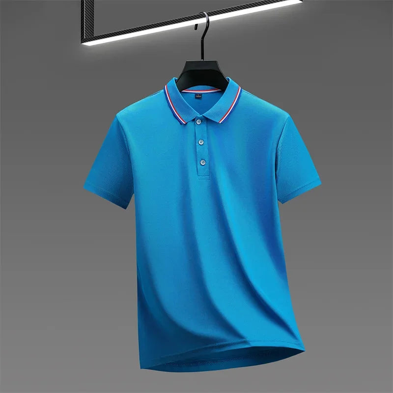 Men's Casual Polo Shirt - 2026 Solid Color Short Sleeve Summer Fashion Top