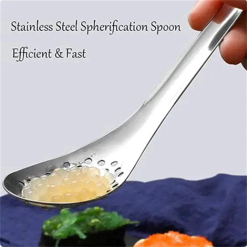 Caviar Maker Box – 96-Hole Spherification Dropper Molecular Gastronomy Kit with Spoon, Syringe, and Roe Sauce Dispenser