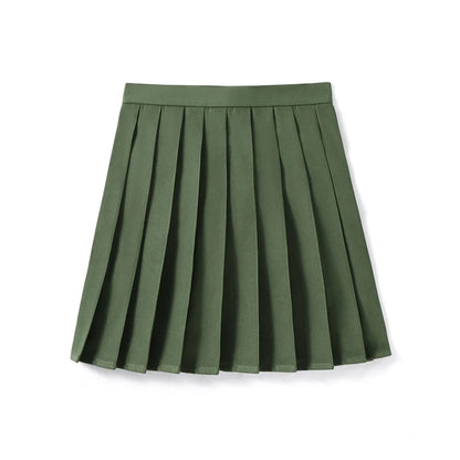 Women’s High Waist A-Line Skirt – Summer Harajuku Style Black Mini Pleated School Girl Uniform