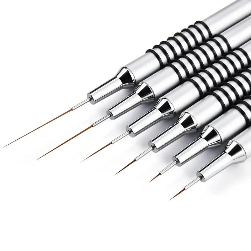 Nail Art Liner Brushes – Striping & Drawing Pens for Elongated Lines, 6–25mm Professional Manicure Design Tools