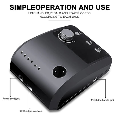 45000 RPM Electric Nail Drill Machine, Professional Metal Manicure Pen, HD Display Nail File & Sander for Nails