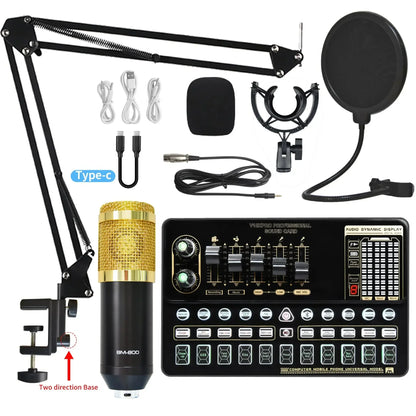 V10XPRO Computer & Mobile Live Stream Microphone Kit – Audio Studio Vocal Recording Equipment