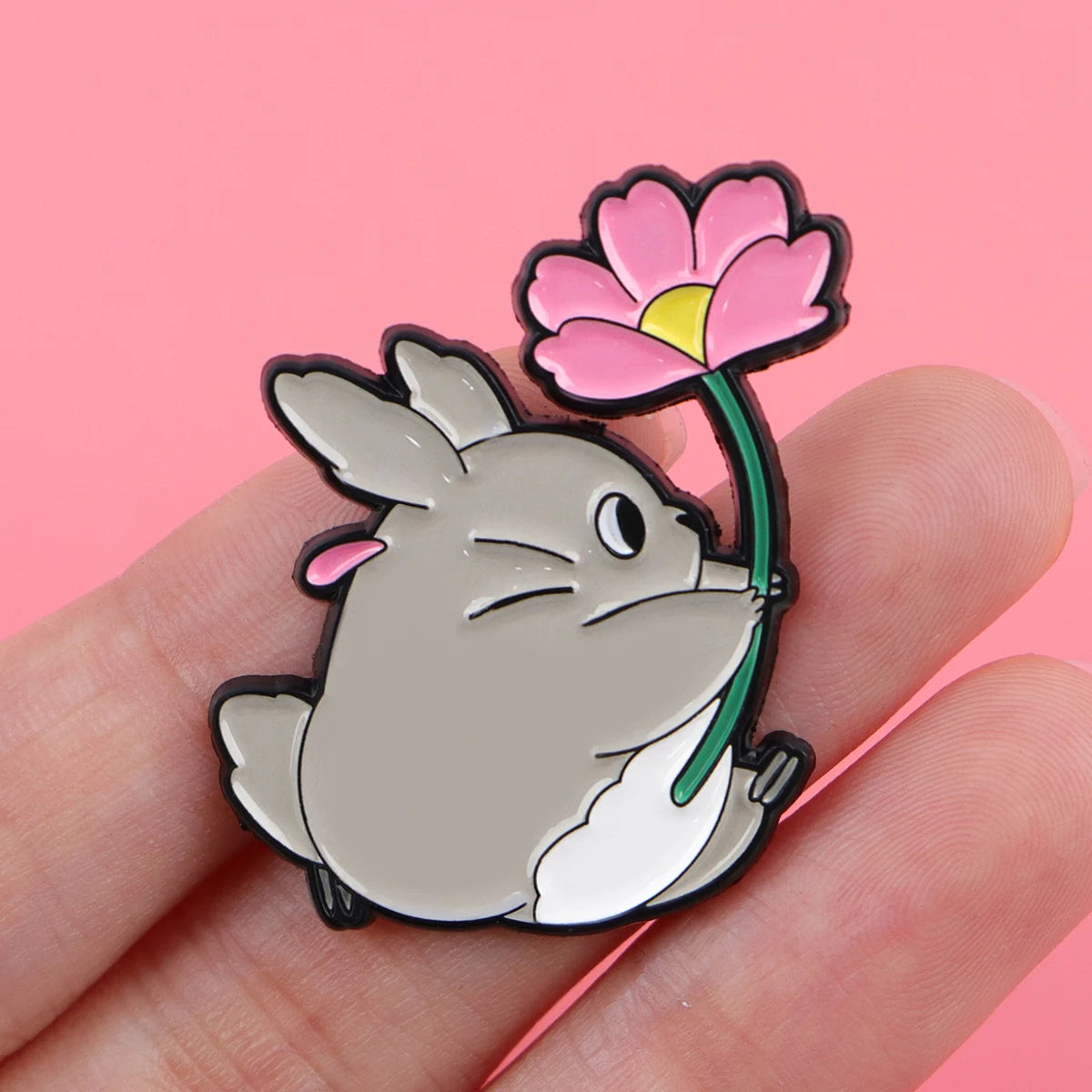 Grey Cat Enamel Pins 1-5PCS Set - Classic Anime Brooches for Backpacks, Bags & Fan Gifts