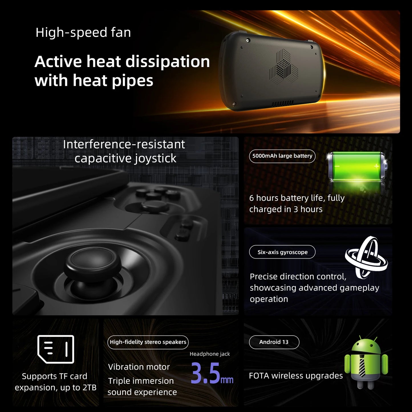 Anbernic RG Slide Retro Handheld Game Console - 4.7" LTPS In-Cell Android Gaming Player with AI Assistant & 1080P Output