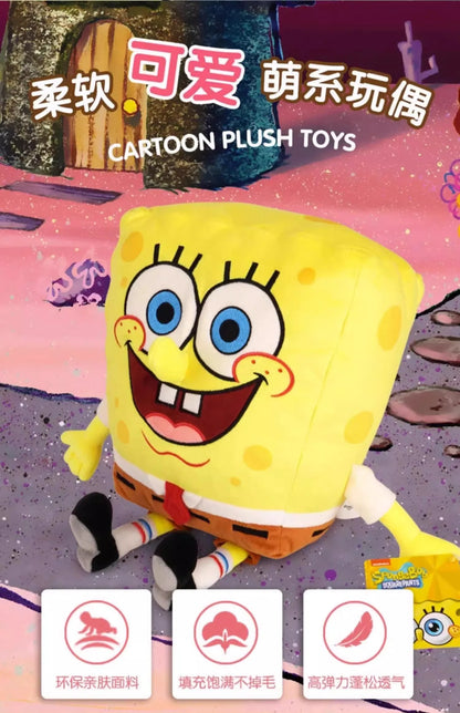 Anime Spongebob SquarePants Plush Toys – Patrick, Squidward, Mr. Krabs & Gary Stuffed Cartoon Toys, Birthday Gift for Kids