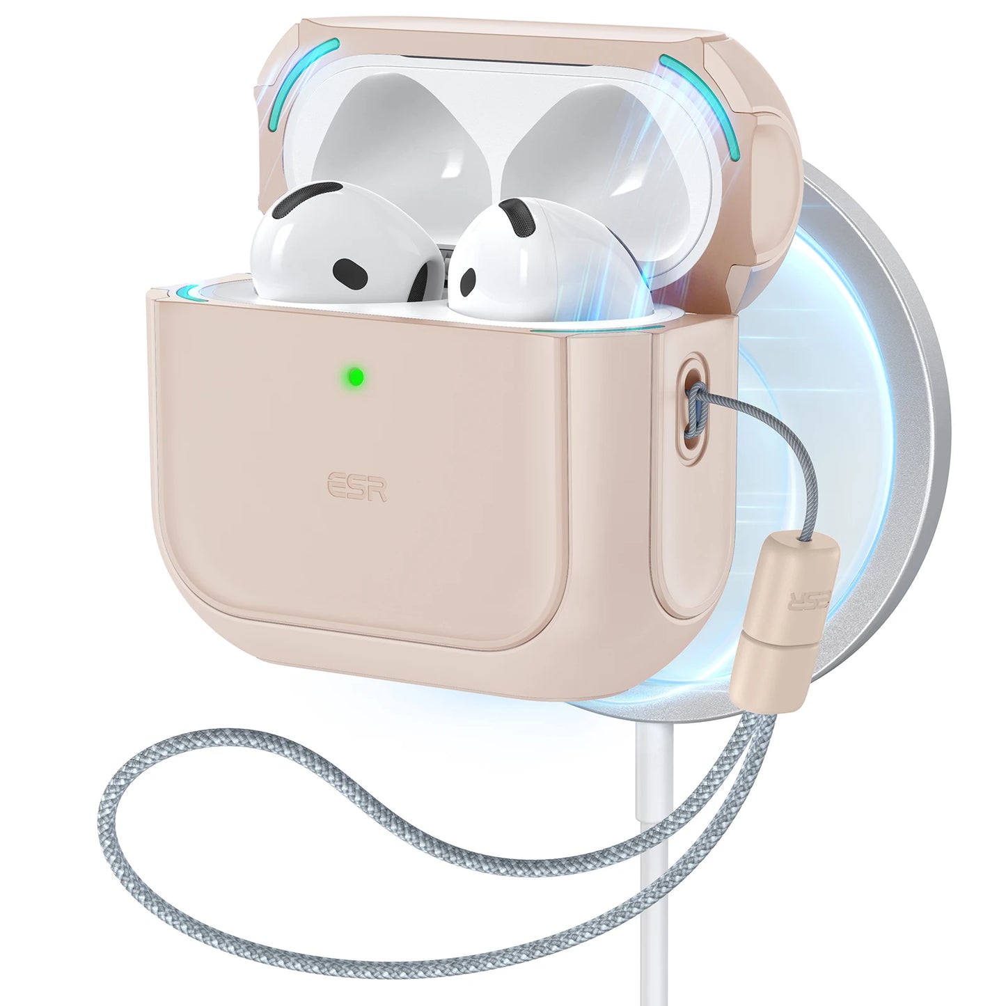 ESR MagSafe Case for AirPods 4th Gen (2024) – Drop Protection Cover with HaloLock for AirPods Pro 1st/2nd Gen (2023/2022)