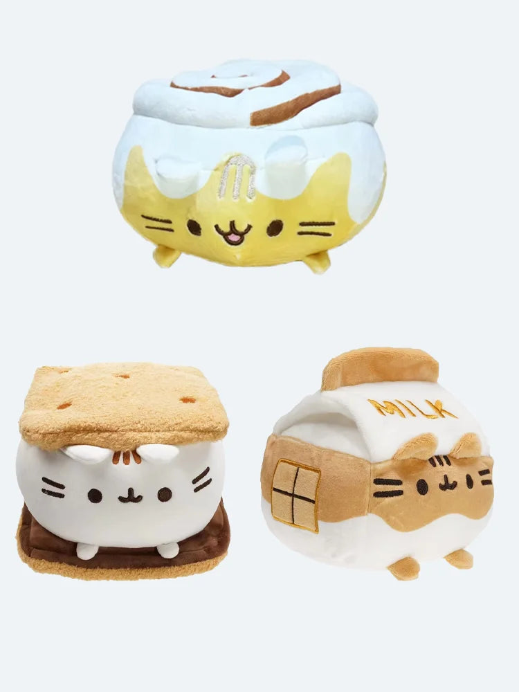 2026 Cute Simulated Cat Plush Doll - Soft Anime-Inspired Stuffed Toy for Tabletop, Bedroom, and Home Decor