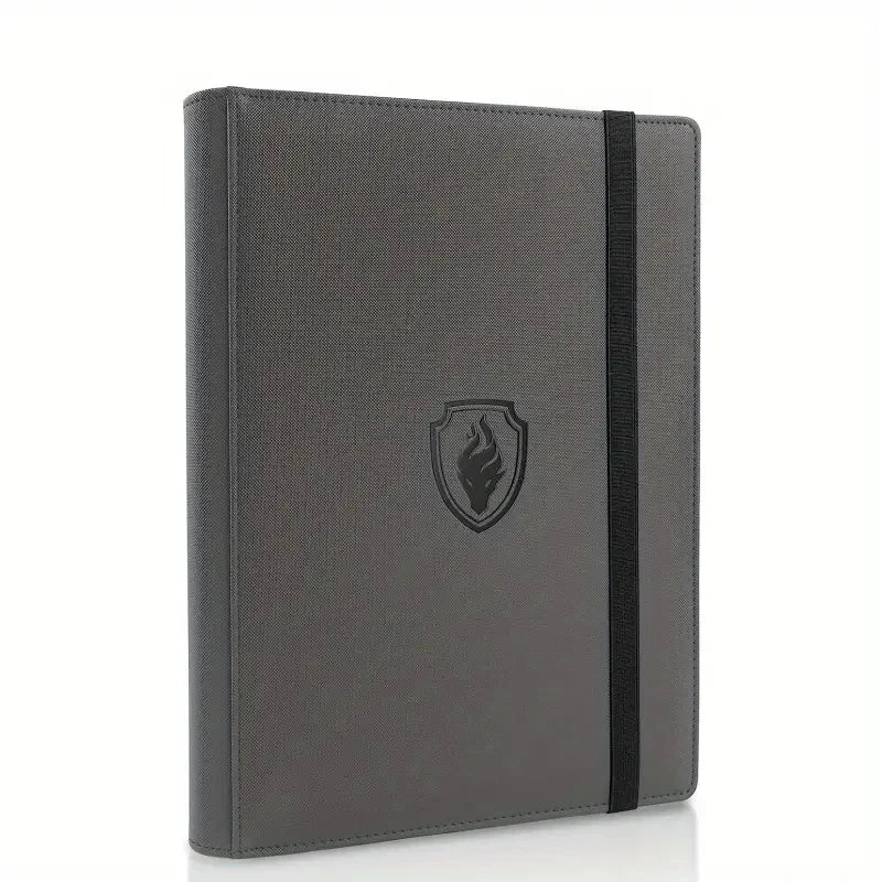 9-Pocket Card Binder – 360 Trading Card Holder Book with Premium PU Cover, Zip Binder for Cards, Durable Side Loading