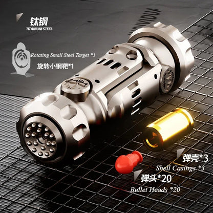 Stun Grenade Fidget Spinner & Mini Toy Gun – Ejectable Shell Stress Relief Finger Toy for Adults & Kids Gift